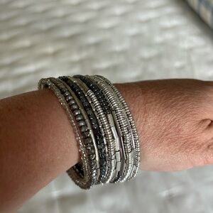 Stella & Dot Silver and Black Bracelet Collection